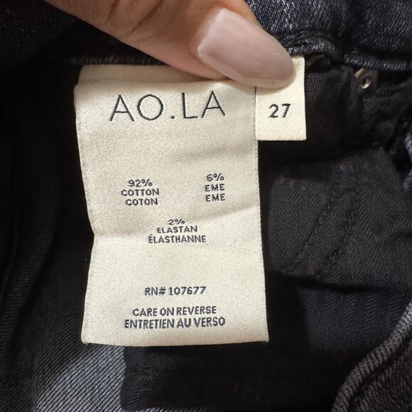 AO.LA You Look Good Womens Gray Distressed Skinny Stretch Denim Pants Size 27 - Picture 11 of 11